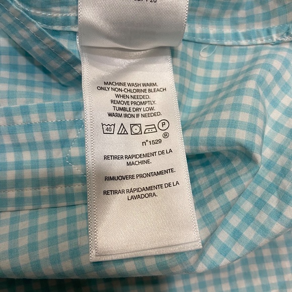 Ralph Lauren Blue & White Collared Checkered Button Down Mens Large - Picture 11 of 12